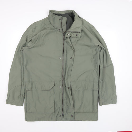 Marks and Spencer Men’s Green L Rain Coat Full Zip Water Resistant Jacket