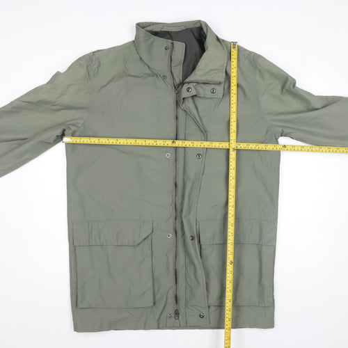 Marks and Spencer Men’s Green L Rain Coat Full Zip Water Resistant Jacket