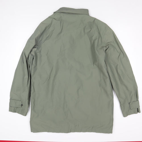 Marks and Spencer Men’s Green L Rain Coat Full Zip Water Resistant Jacket