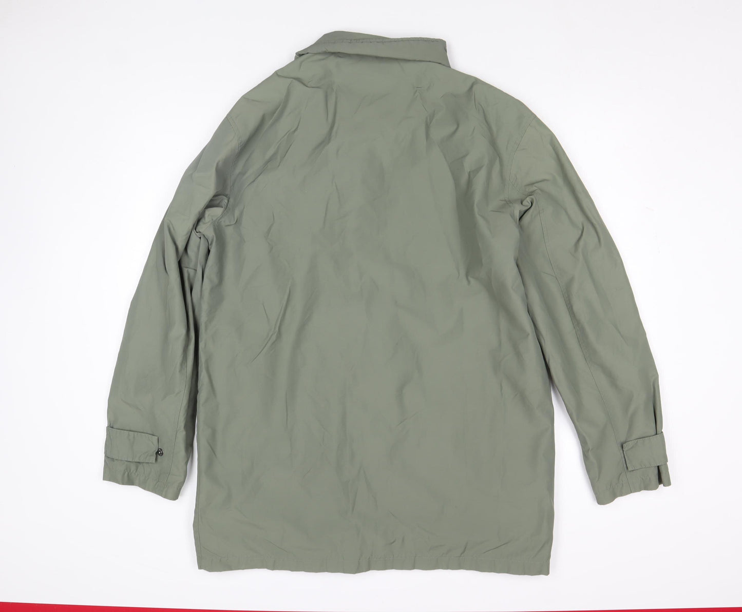 Marks and Spencer Men’s Green L Rain Coat Full Zip Water Resistant Jacket