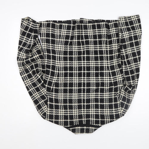 Jacques Vert Women's Black Check Wool Blend Blazer Size 14
