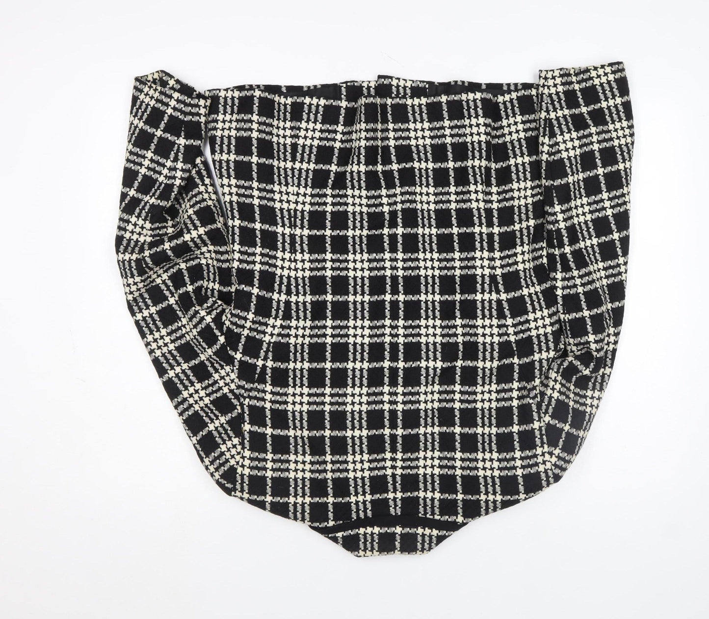 Jacques Vert Women's Black Check Wool Blend Blazer Size 14