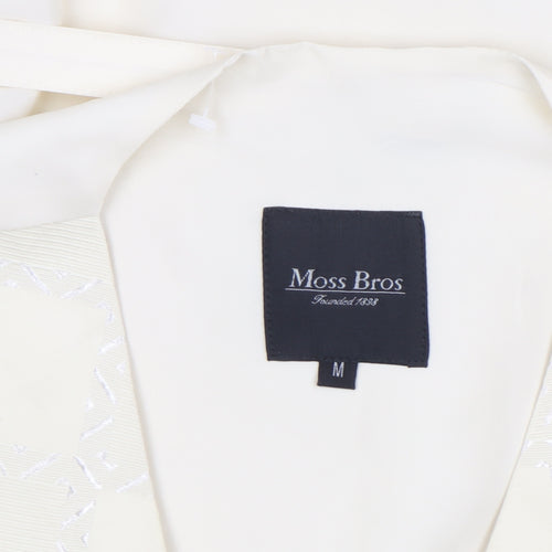 Moss Bros Men's Ivory Formal Waistcoat M Shawl Collar Wedding Vest