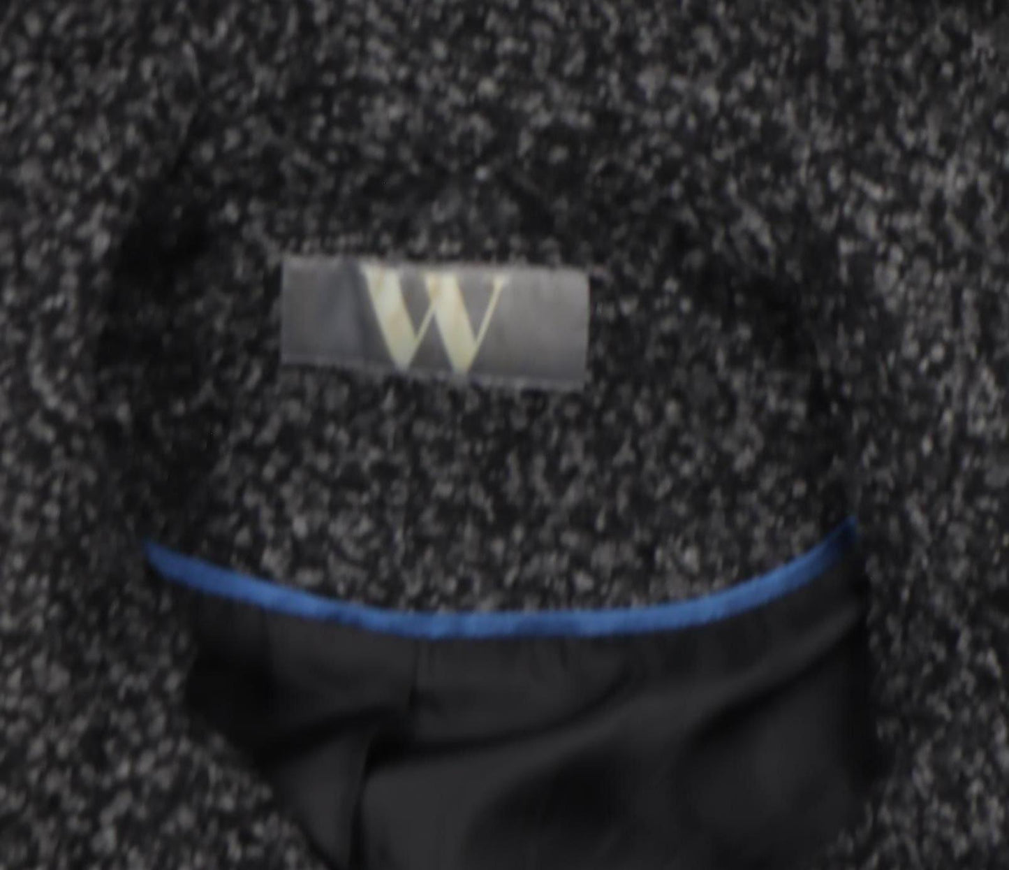 W Collection Women Grey Wool Blend Long Coatigan Size M