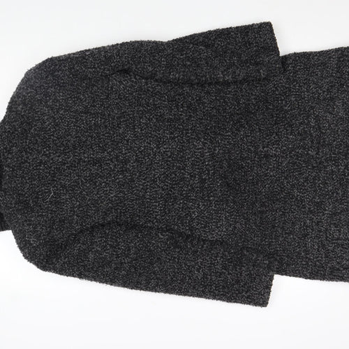 W Collection Women Grey Wool Blend Long Coatigan Size M