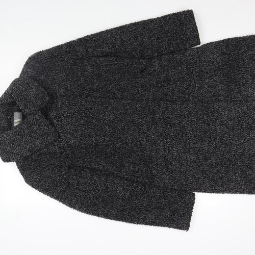 W Collection Women Grey Wool Blend Long Coatigan Size M