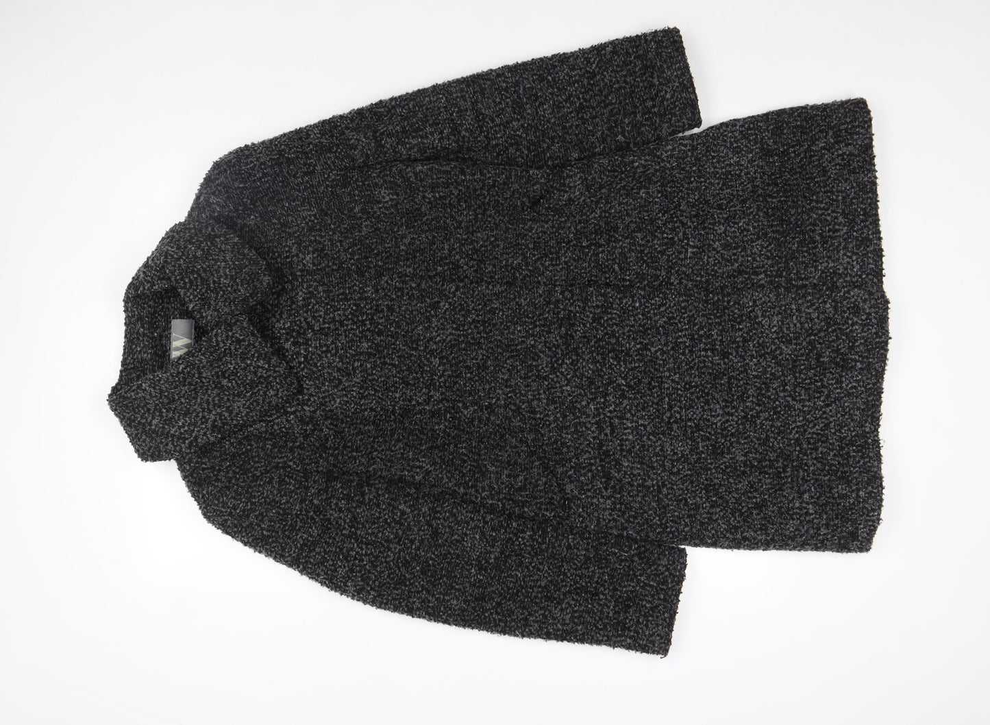 W Collection Women Grey Wool Blend Long Coatigan Size M