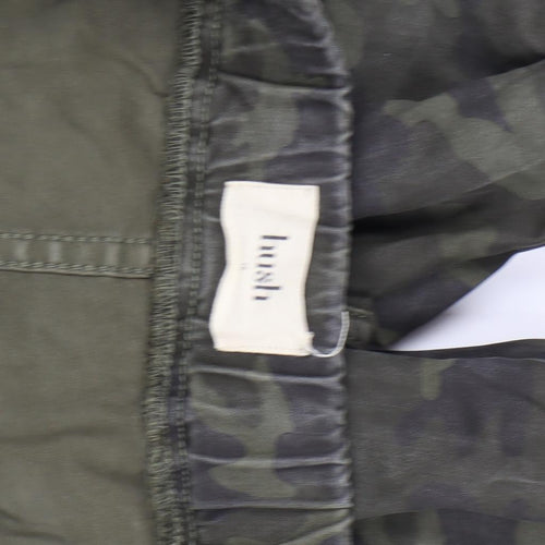 Hush Unisex Green Camouflage Relaxed Jogger Trousers Size 10