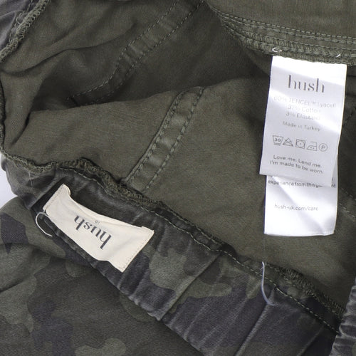 Hush Unisex Green Camouflage Relaxed Jogger Trousers Size 10