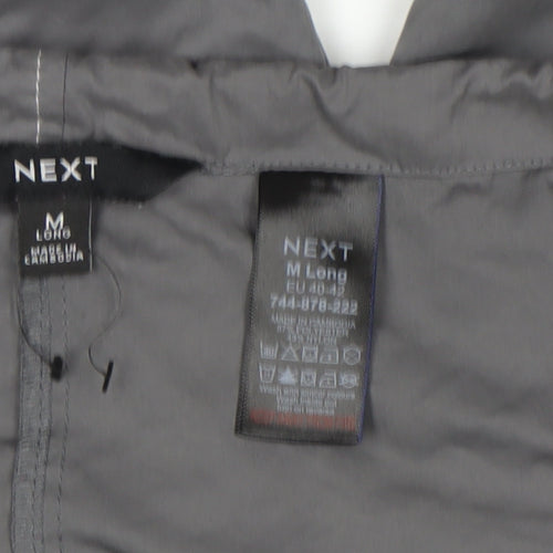NEXT Men's Grey M Long Lightweight Lined Zip Jacket