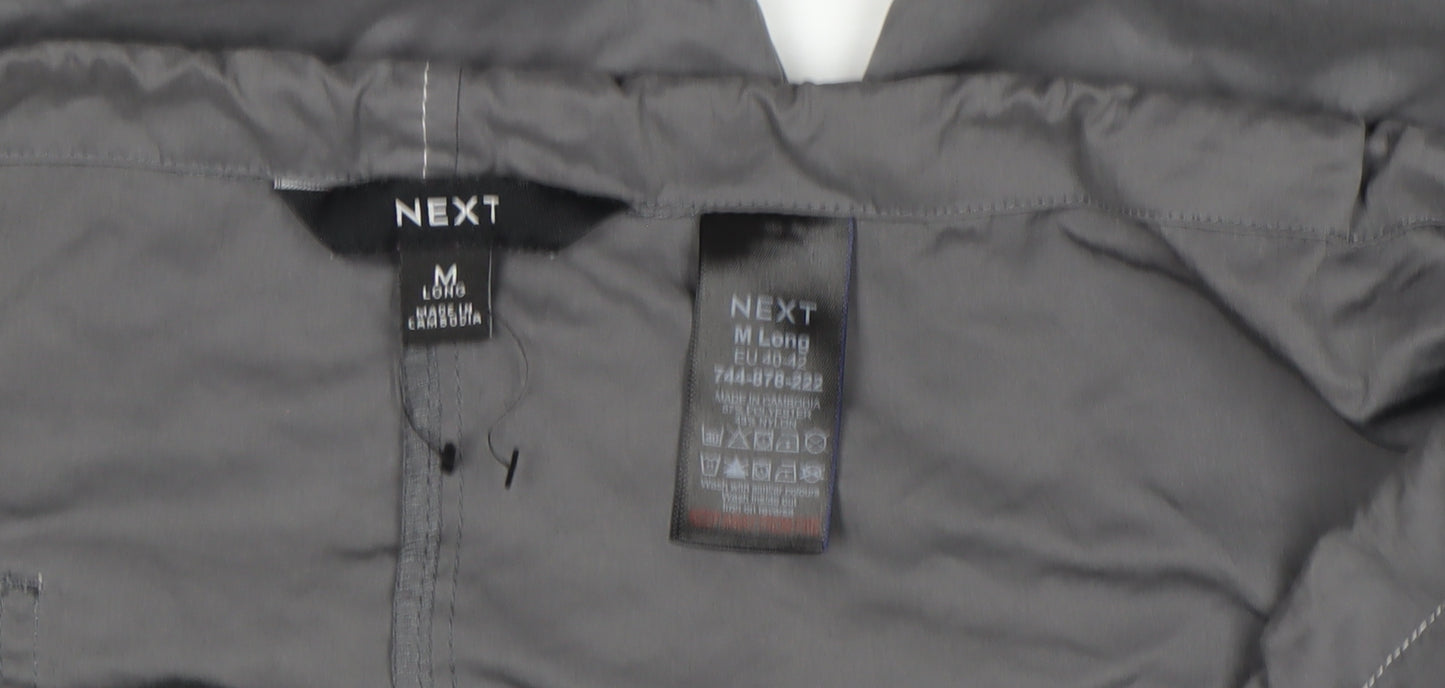 NEXT Men's Grey M Long Lightweight Lined Zip Jacket