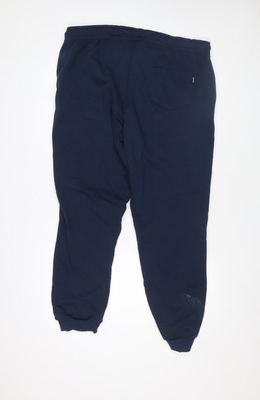 ONLY & SONS Men’s Blue Jogger Trousers 2XL Regular Fit Elastic Waist