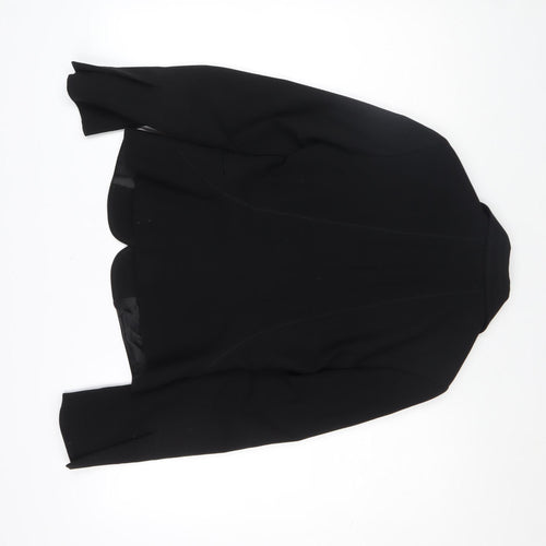 Mariella Rosati Women Black Size 14 Single-Breasted Blazer Jacket