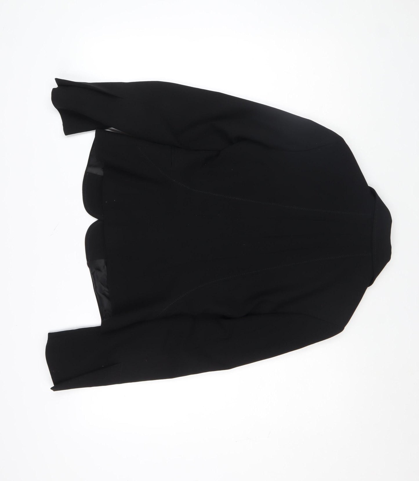 Mariella Rosati Women Black Size 14 Single-Breasted Blazer Jacket