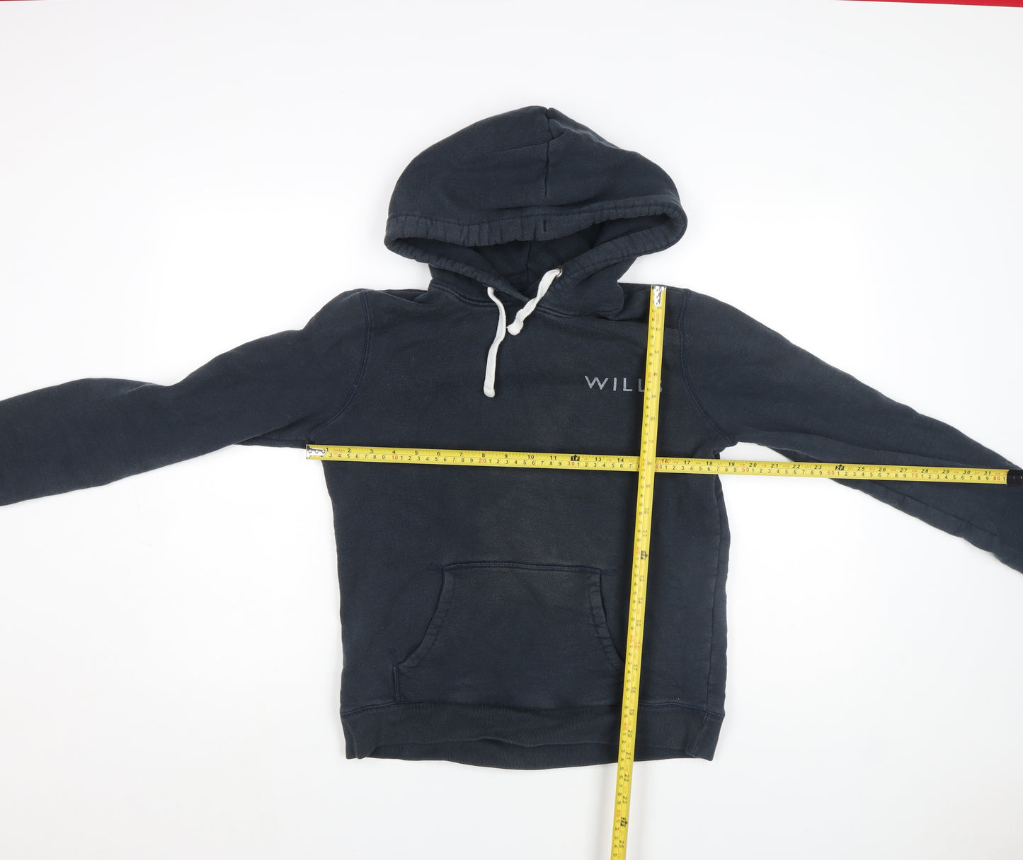 Jack Wills Women's Navy Hoodie Size 12 Pullover Logo Hooded Sweatshirt