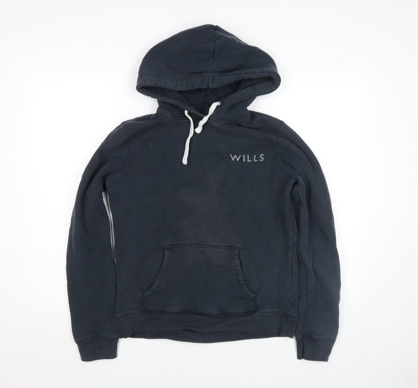 Jack Wills Women's Navy Hoodie Size 12 Pullover Logo Hooded Sweatshirt