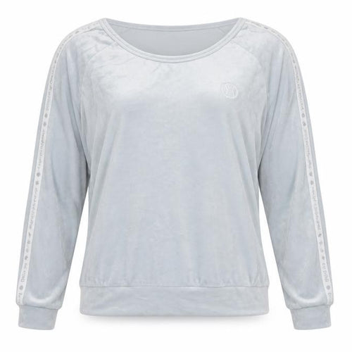 Ann Summers Womens Grey Velour Pyjama Top XL Long Sleeve