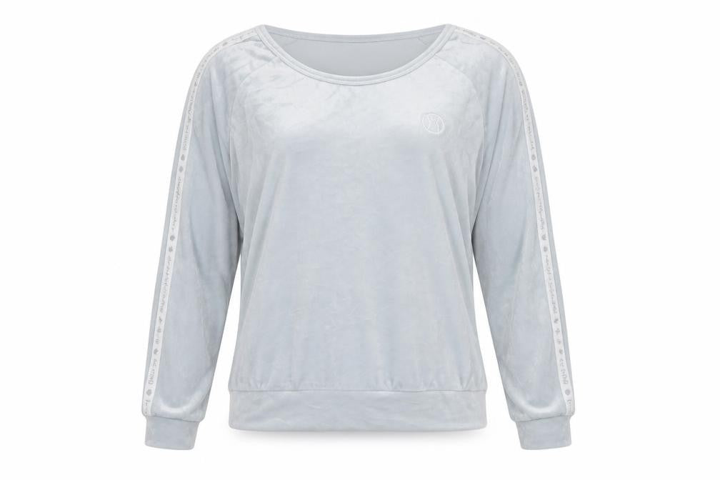 Ann Summers Womens Grey Velour Pyjama Top XL Long Sleeve