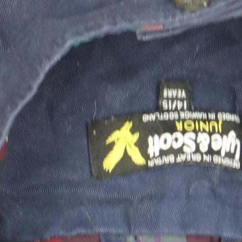 Lyle & Scott Boys Blue Bomber Jacket 14-15 Years Full Zip Cotton