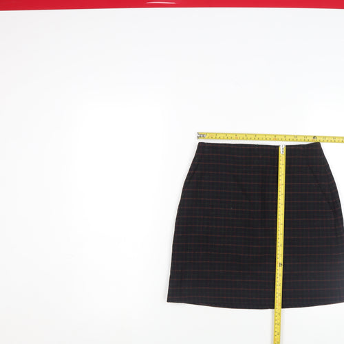 Uniqlo Women's Black Check Wool Blend Pencil Skirt Size 10