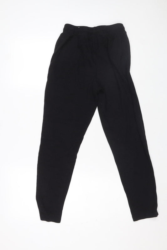 Slazenger Womens Black Jogger Trousers Size 8 Regular Fit Drawstring Waist