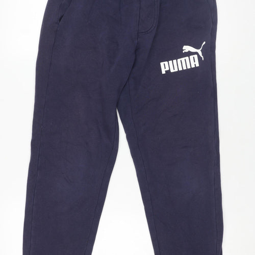 Puma Men’s Blue Jogger Sweatpants S Regular Fit Activewear Trousers