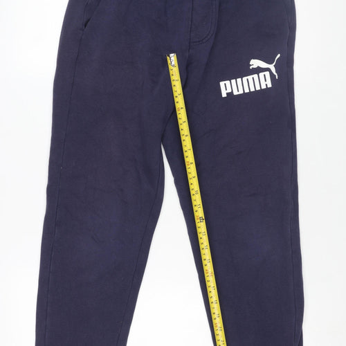 Puma Men’s Blue Jogger Sweatpants S Regular Fit Activewear Trousers