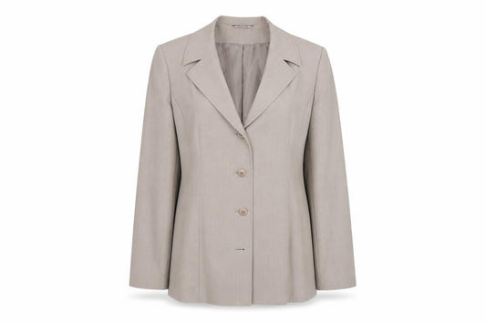 Front view of George Essentials Beige Women's Classic Blazer, size 12, Lined Workwear Jacket