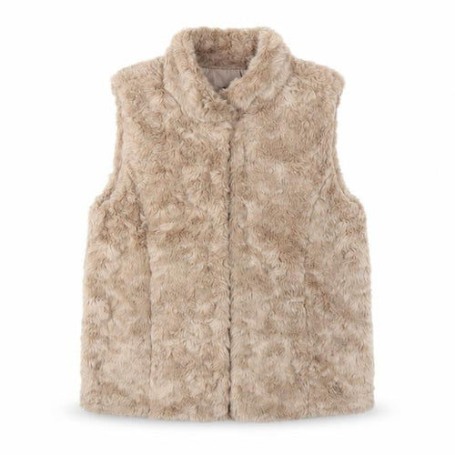 GapKids Girls Beige Faux Fur Waistcoat UK 10-11 Years Lined Winter Vest