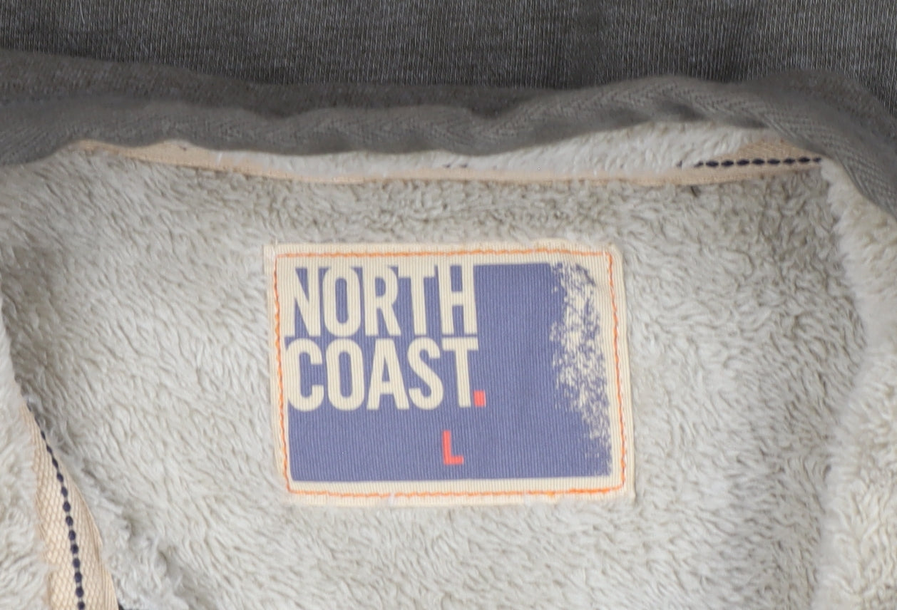 Marks and Spencer North Coast Men's Green L Full Zip Fleece Lined Jacket