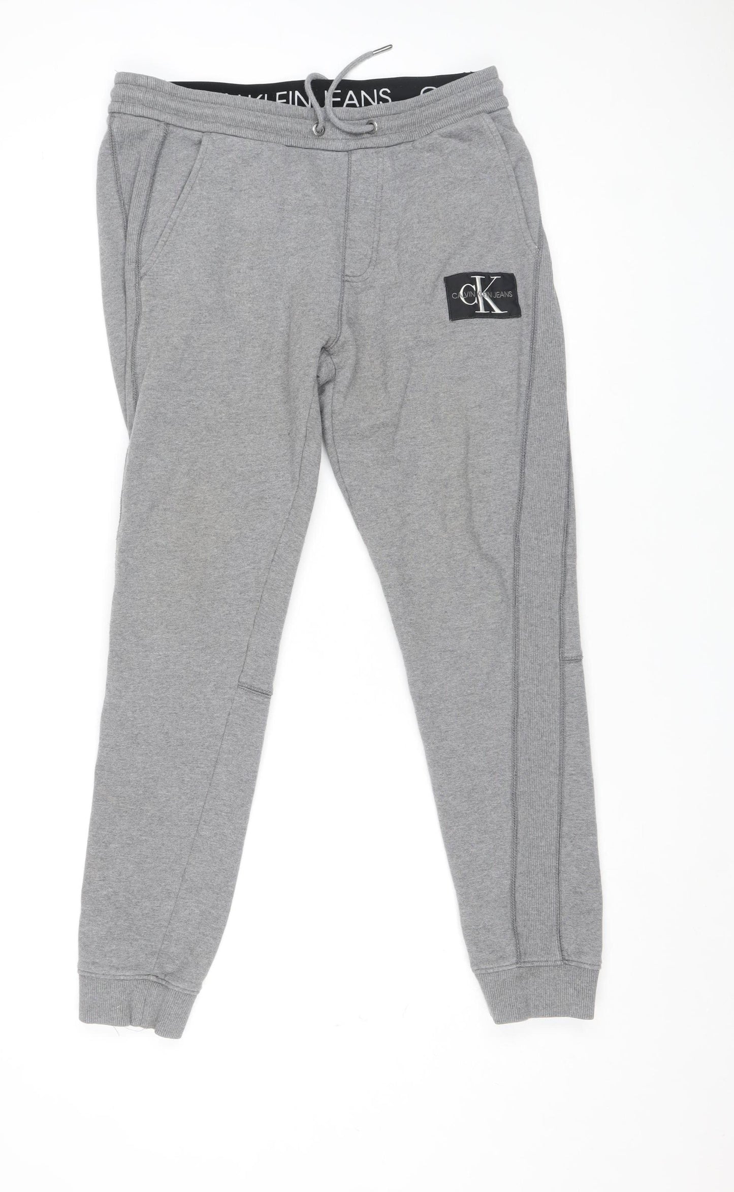 Calvin Klein Men’s Grey Jogger Sweatpants L Regular Fit