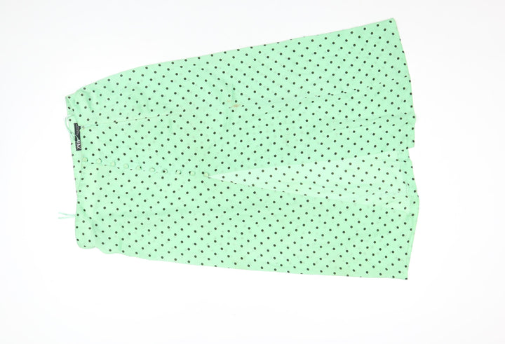Zara Women's Green Polka Dot Wrap Midi Skirt Size M