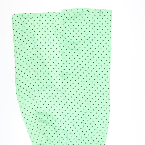 Zara Women's Green Polka Dot Wrap Midi Skirt Size M