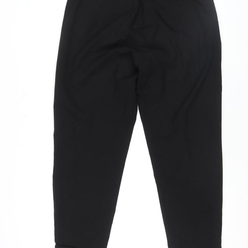 Savida Women’s Black Cropped Tapered Trousers Size 12 Regular