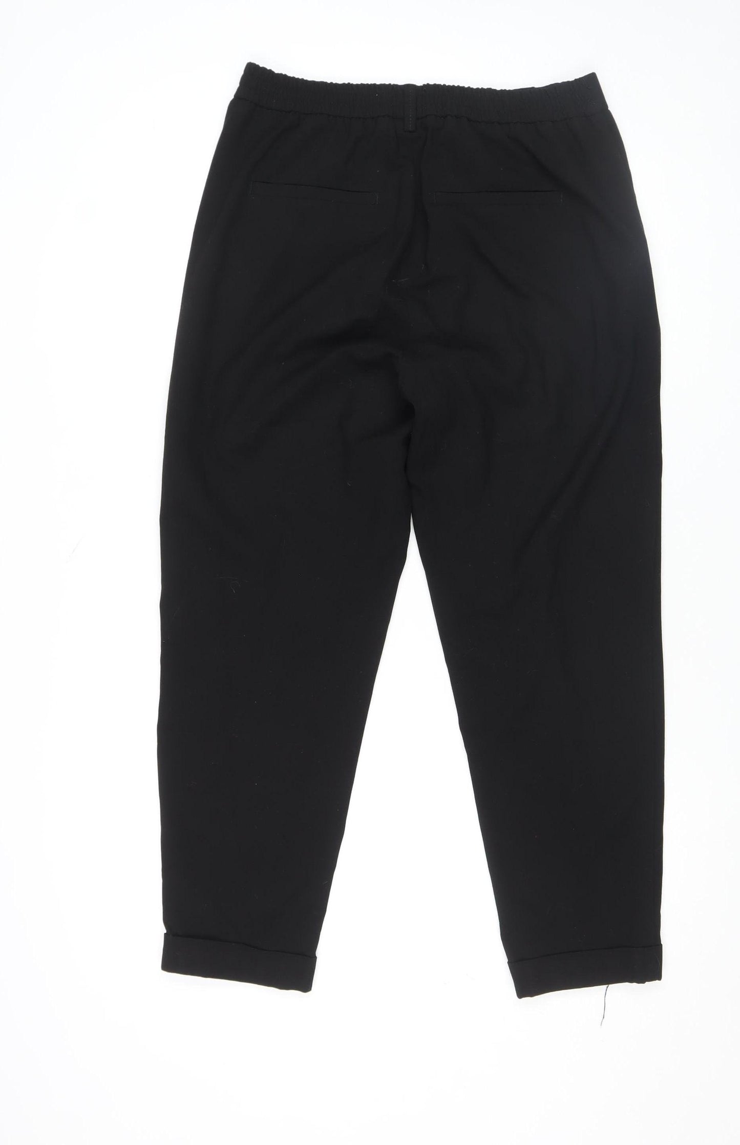 Savida Women’s Black Cropped Tapered Trousers Size 12 Regular