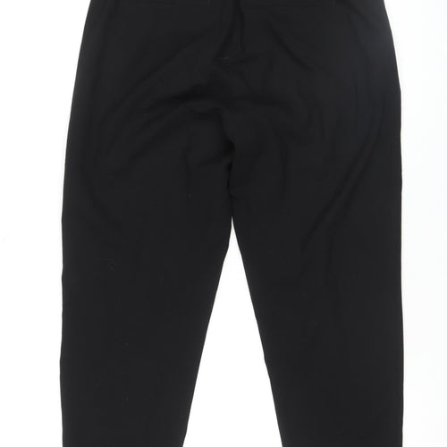 Savida Women’s Black Cropped Tapered Trousers Size 12 Regular