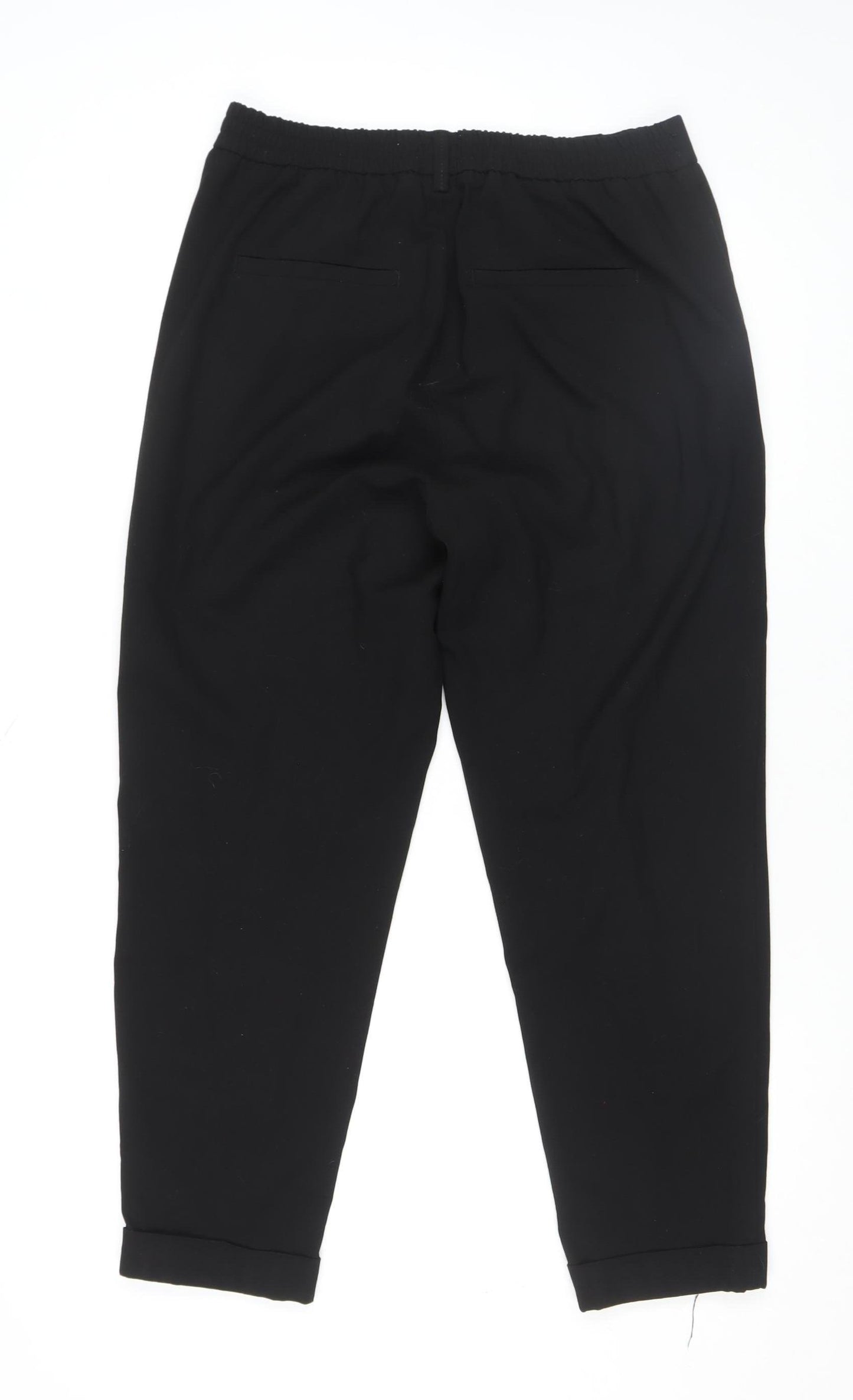 Savida Women’s Black Cropped Tapered Trousers Size 12 Regular