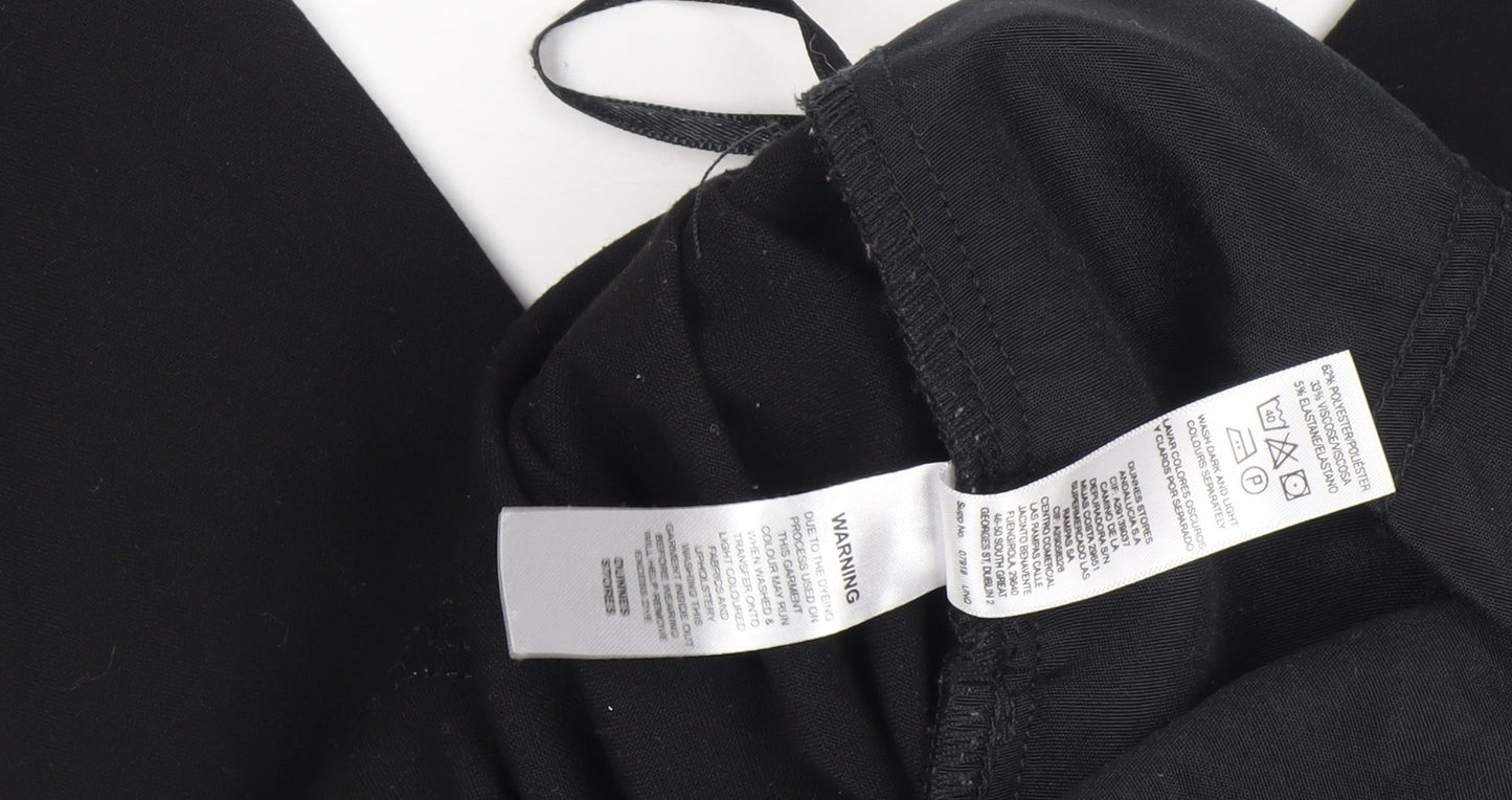 Savida Women’s Black Cropped Tapered Trousers Size 12 Regular