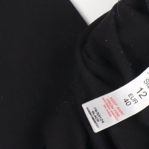 Savida Women’s Black Cropped Tapered Trousers Size 12 Regular