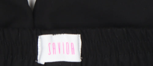 Savida Women’s Black Cropped Tapered Trousers Size 12 Regular