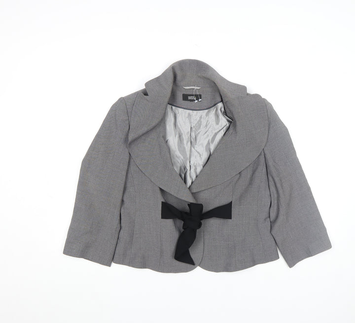 Marks and Spencer Women’s Grey Bow Blazer UK 14 Formal Jacket