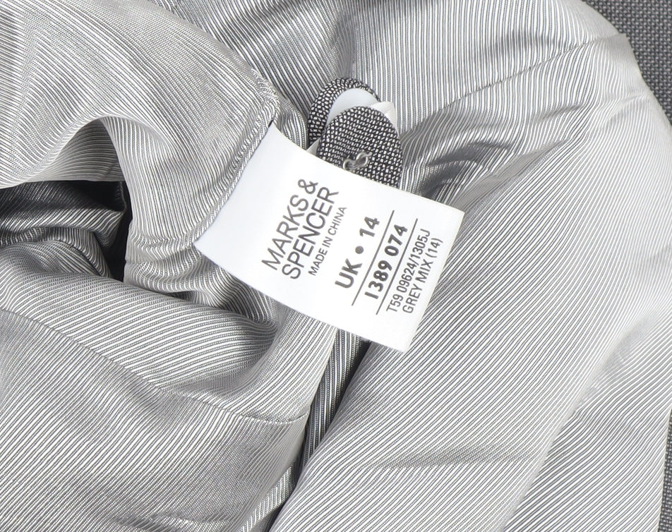 Marks and Spencer Women’s Grey Bow Blazer UK 14 Formal Jacket