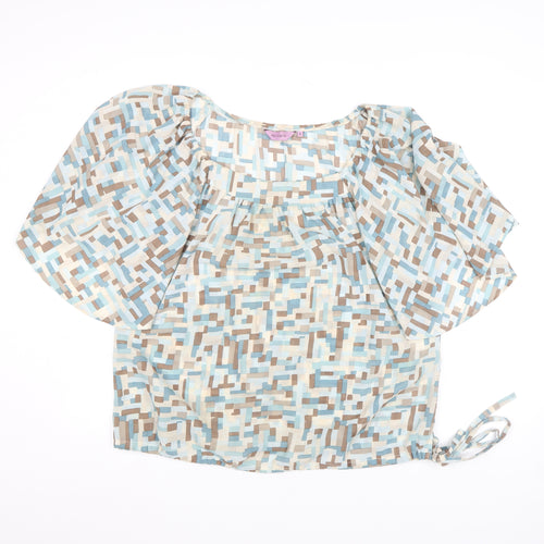 Epilogue Women’s Multicoloured Geometric Chiffon Blouse Size 16
