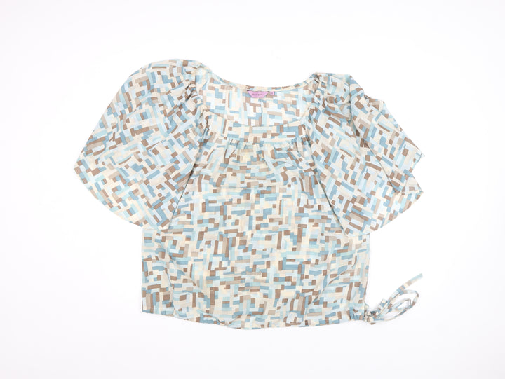 Epilogue Women’s Multicoloured Geometric Chiffon Blouse Size 16