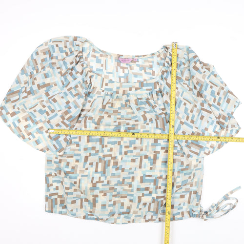 Epilogue Women’s Multicoloured Geometric Chiffon Blouse Size 16