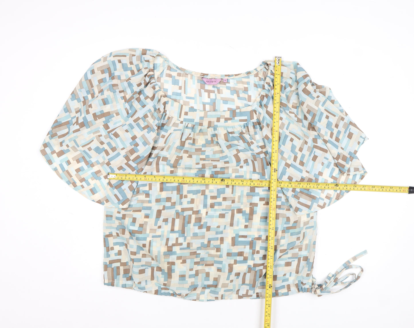 Epilogue Women’s Multicoloured Geometric Chiffon Blouse Size 16