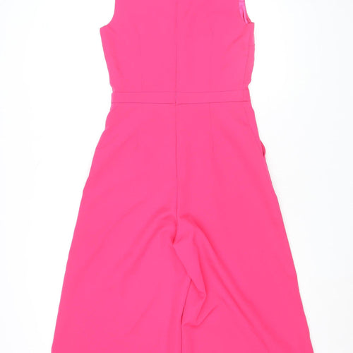 Marc Angelo Women's Pink Sleeveless Wide-Leg Jumpsuit Size 8