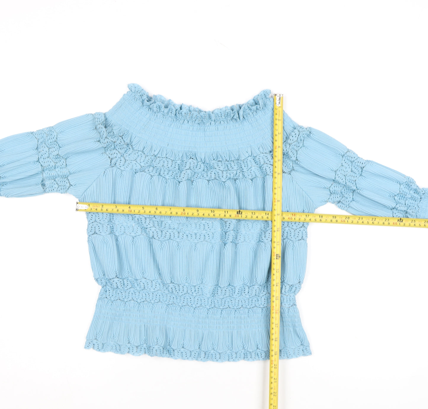 Rowen Avenue Women Blue Off Shoulder Lace Blouse Size S