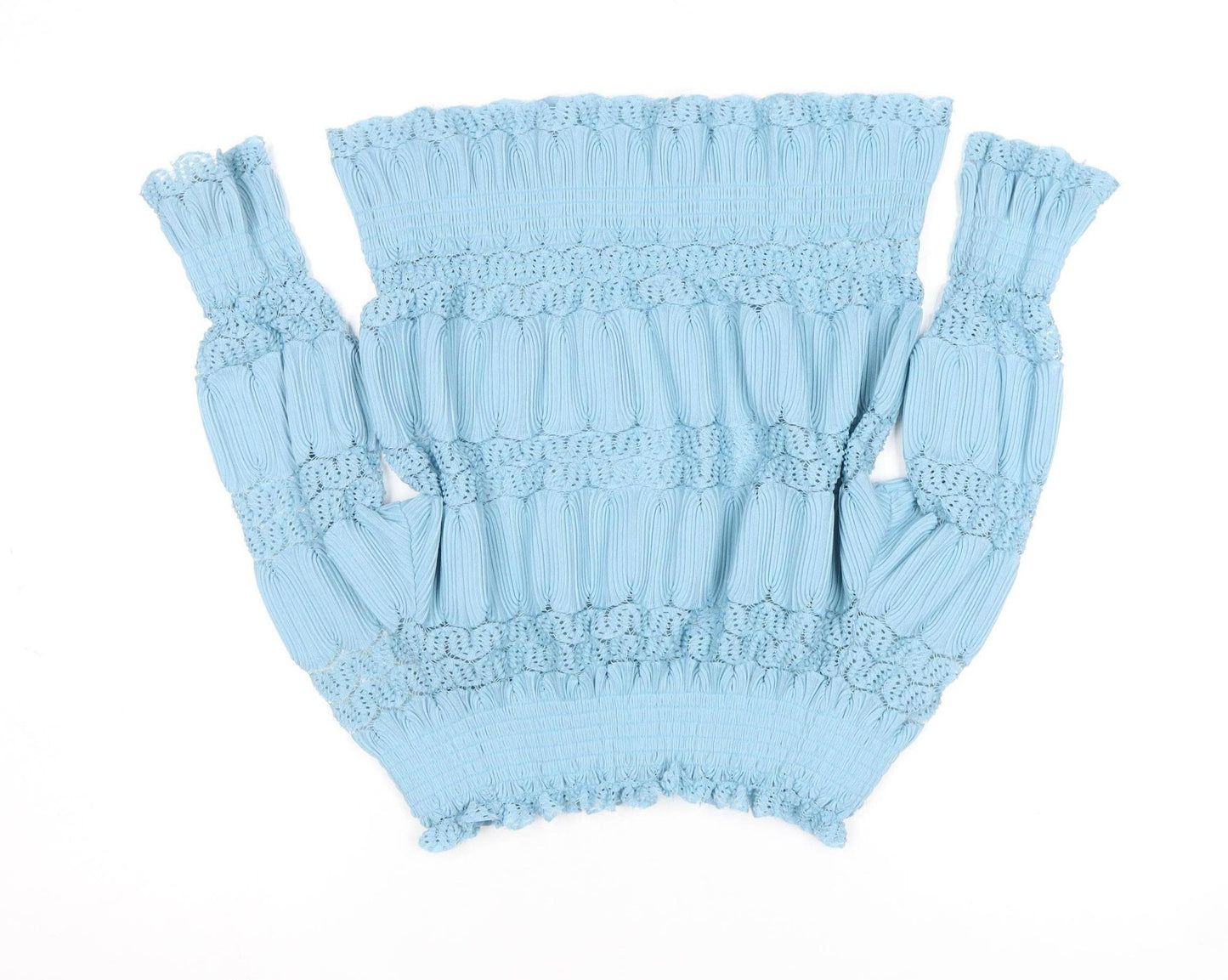 Rowen Avenue Women Blue Off Shoulder Lace Blouse Size S