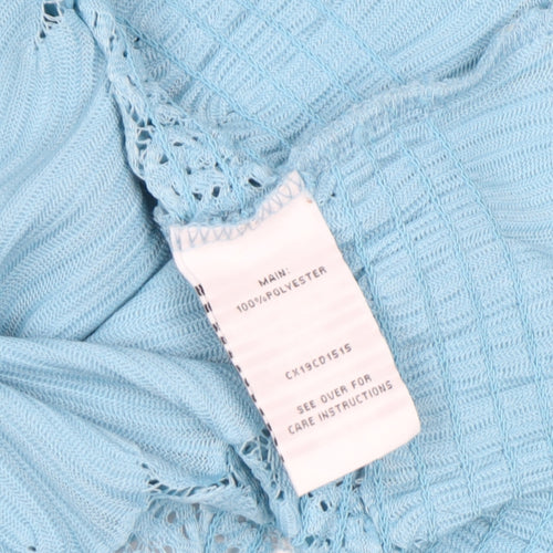 Rowen Avenue Women Blue Off Shoulder Lace Blouse Size S